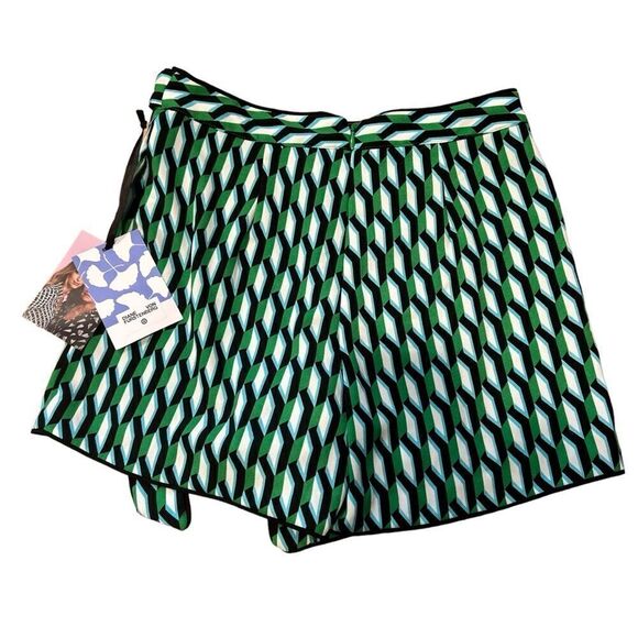 DVF X Target Side Wrap Arrow Geo Green Mini Skort Skirt - Picture 7 of 9